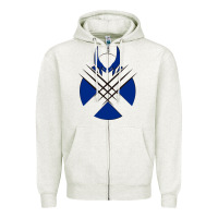 Oatmeal Heather wolverine 5 Zipper Hoodie - linhVisuals