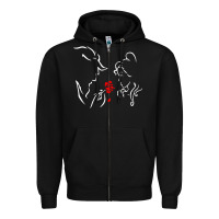 Black beauty the beast love Zipper Hoodie - linhVisuals