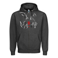 Charcoal Heather beauty the beast love Zipper Hoodie - linhVisuals