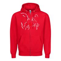 Red beauty the beast love Zipper Hoodie - linhVisuals