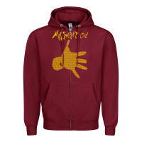 Burgundy Midnight Oil colour Zipper Hoodie - linhVisuals