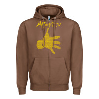Chestnut Midnight Oil colour Zipper Hoodie - linhVisuals