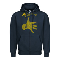 Navy Midnight Oil colour Zipper Hoodie - linhVisuals