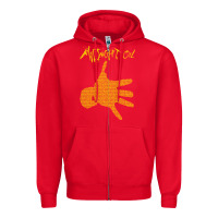 Red Midnight Oil colour Zipper Hoodie - linhVisuals