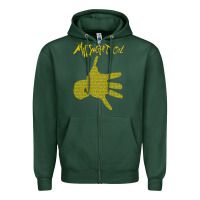 Sports Green Midnight Oil colour Zipper Hoodie - linhVisuals