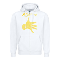 White Midnight Oil colour Zipper Hoodie - linhVisuals