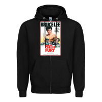 Black fist of fury by bruce Zipper Hoodie - linhVisuals