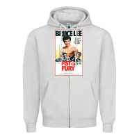 Dove Grey fist of fury by bruce Zipper Hoodie - linhVisuals