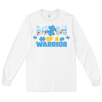 White LIL Autism Mom Long Sleeve Tee - CowhideDigitalArt