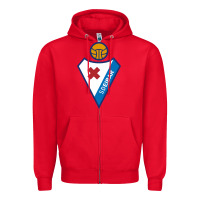 Red suitable-sd-eibar-worn Zipper Hoodie - linhVisuals