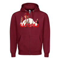 Burgundy ll cool j Zipper Hoodie - linhVisuals