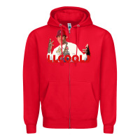 Red ll cool j Zipper Hoodie - linhVisuals
