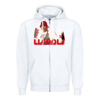 White ll cool j Zipper Hoodie - linhVisuals