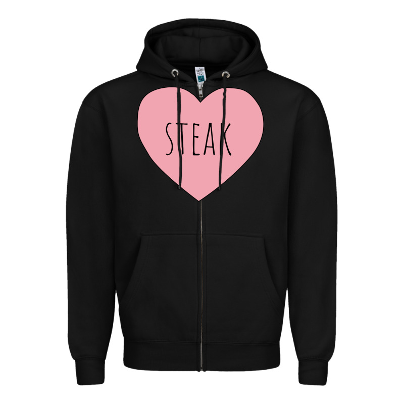 I Heart Steak Zipper Hoodie by linhVisuals | Teevron