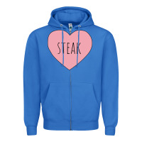 True Royal i heart steak Zipper Hoodie - linhVisuals