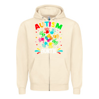 Sandshell autistic auntie puzzle support family autism awareness sweatshirt Zipper Hoodie - linhVisuals