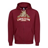 Burgundy charleston cougars Zipper Hoodie - linhVisuals