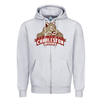 Heather Grey charleston cougars Zipper Hoodie - linhVisuals