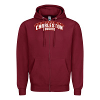 Burgundy charleston cougars Zipper Hoodie - linhVisuals