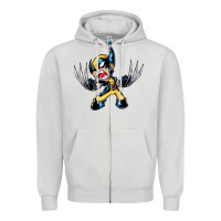 Dove Grey wolverine Zipper Hoodie - linhVisuals