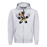 Heather Grey wolverine Zipper Hoodie - linhVisuals