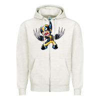 Oatmeal Heather wolverine Zipper Hoodie - linhVisuals