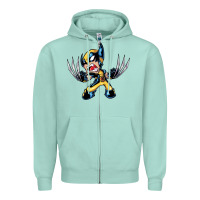 Seafoam wolverine Zipper Hoodie - linhVisuals