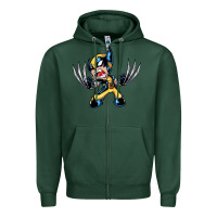 Sports Green wolverine Zipper Hoodie - linhVisuals