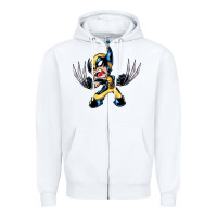 White wolverine Zipper Hoodie - linhVisuals