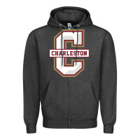 Charcoal Heather charleston cougars Zipper Hoodie - linhVisuals