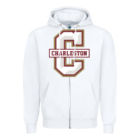White charleston cougars Zipper Hoodie - linhVisuals