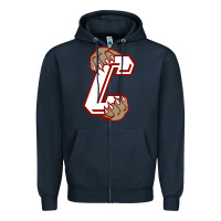 Navy charleston cougars Zipper Hoodie - linhVisuals