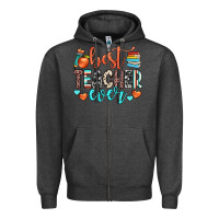 Charcoal Heather best teacher ever Zipper Hoodie - JahusDesignShop