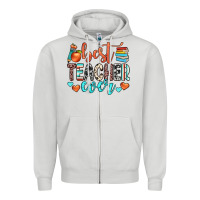 Dove Grey best teacher ever Zipper Hoodie - JahusDesignShop