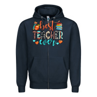 Navy best teacher ever Zipper Hoodie - JahusDesignShop