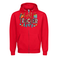 Red best teacher ever Zipper Hoodie - JahusDesignShop