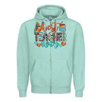 Seafoam best teacher ever Zipper Hoodie - JahusDesignShop