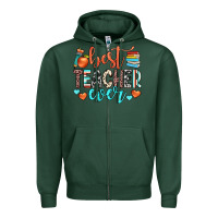 Sports Green best teacher ever Zipper Hoodie - JahusDesignShop