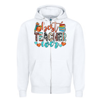White best teacher ever Zipper Hoodie - JahusDesignShop