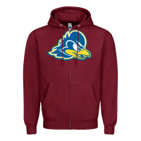 Burgundy delaware blue hens Zipper Hoodie - linhVisuals