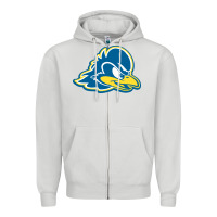 Dove Grey delaware blue hens Zipper Hoodie - linhVisuals