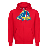 Red delaware blue hens Zipper Hoodie - linhVisuals