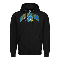 Black delaware blue hens Zipper Hoodie - linhVisuals