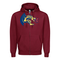 Burgundy drexel dragons Zipper Hoodie - linhVisuals