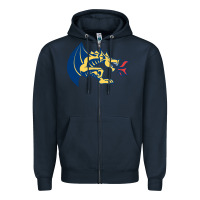 Navy drexel dragons Zipper Hoodie - linhVisuals
