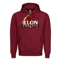 Burgundy elon phoenix Zipper Hoodie - linhVisuals
