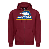 Burgundy hofstra pride Zipper Hoodie - linhVisuals