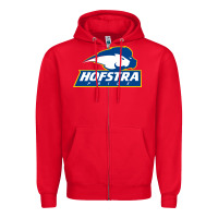 Red hofstra pride Zipper Hoodie - linhVisuals