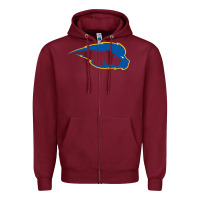 Burgundy hofstra pride Zipper Hoodie - linhVisuals