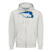 Dove Grey hofstra pride Zipper Hoodie - linhVisuals
